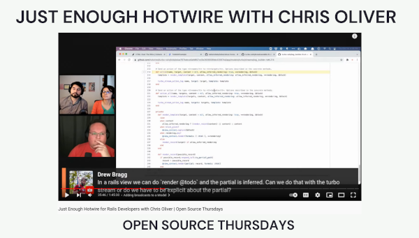 Just Enough Hotwire for Rails Developers with Chris Oliver Open Source Thursdays